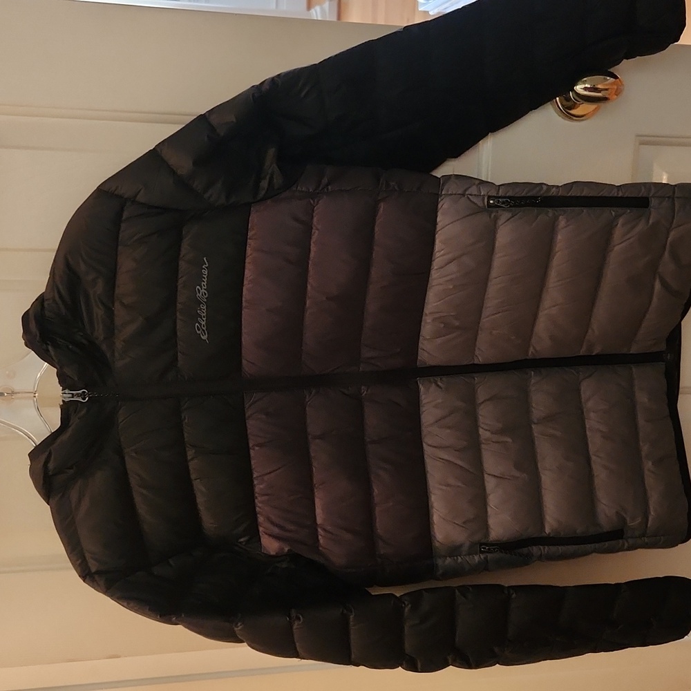 Columbia Goose Down Puffer Jacket Mens Small Multi Color With Hoodie